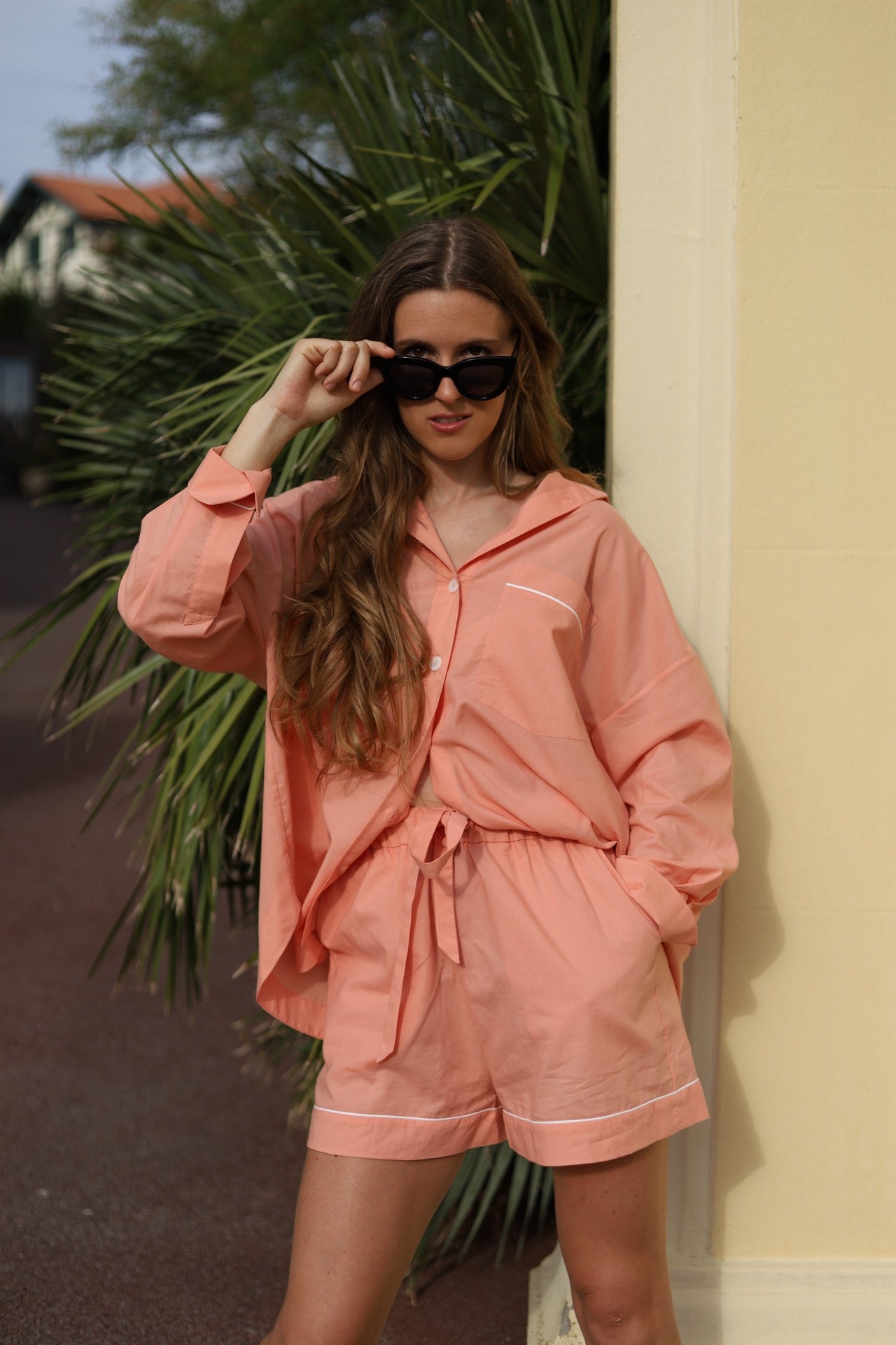 Peach Organic Cotton Pyjama Short Set