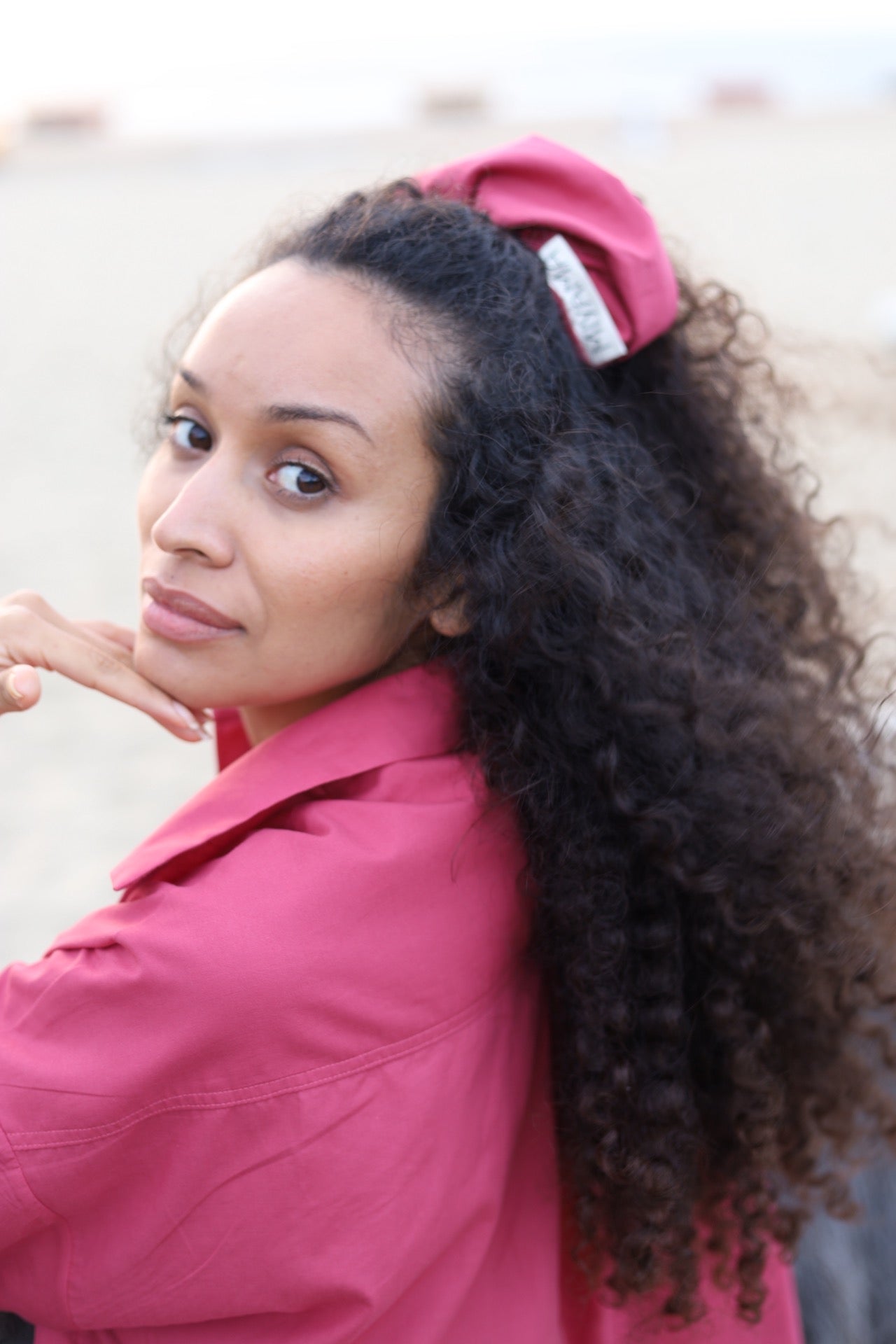 Raspberry Oversized Scrunchie