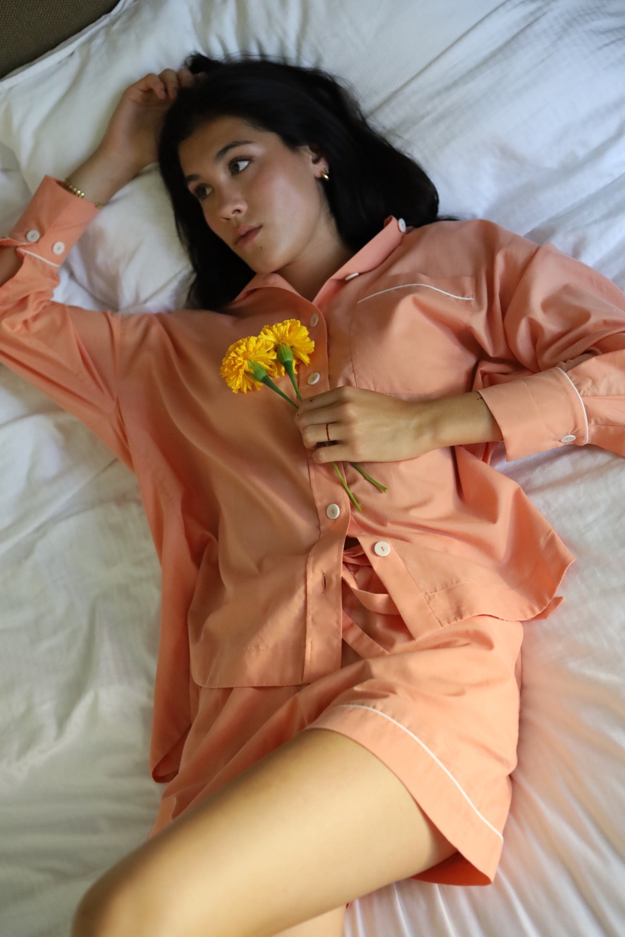 Peach Organic Cotton Pyjama Short Set