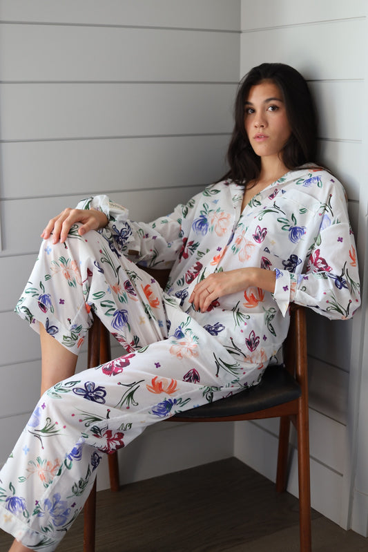 Dreaming of Flowers Organic Cotton Pyjama Trouser Set