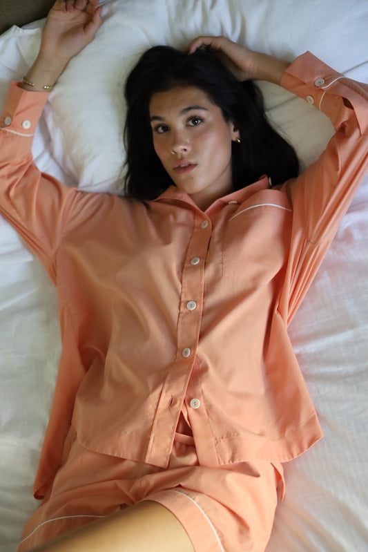 Peach Organic Cotton Pyjama Short Set